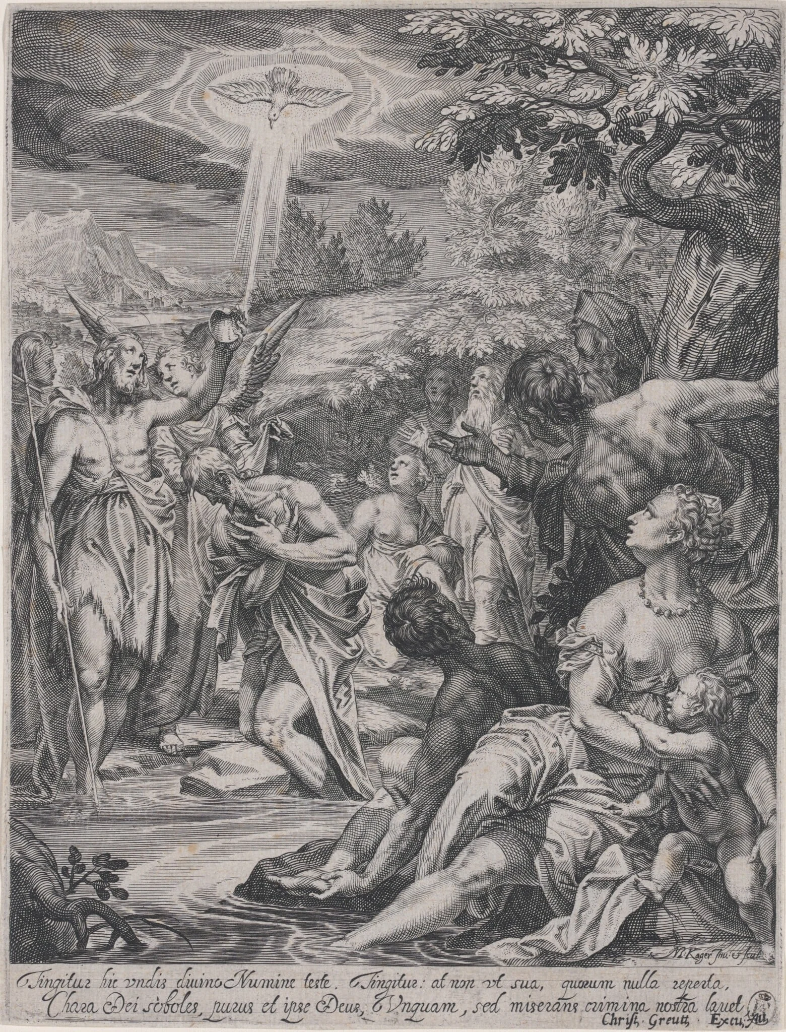 The Baptism of Christ, detail