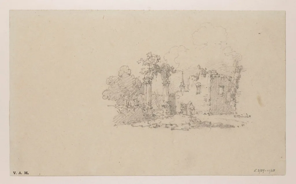 Overgrown ruins, by George Chinnery, 16