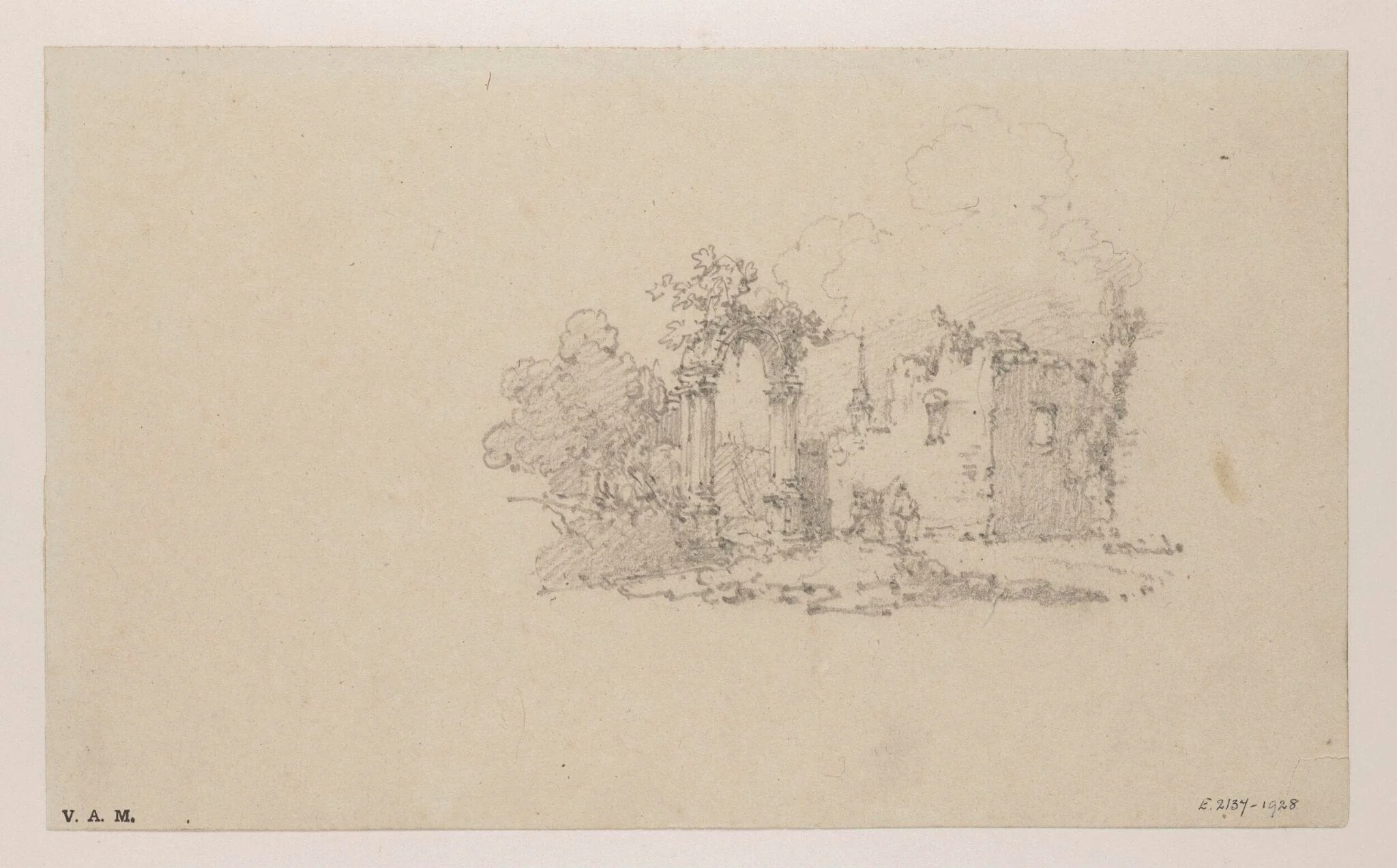 Overgrown ruins, detail