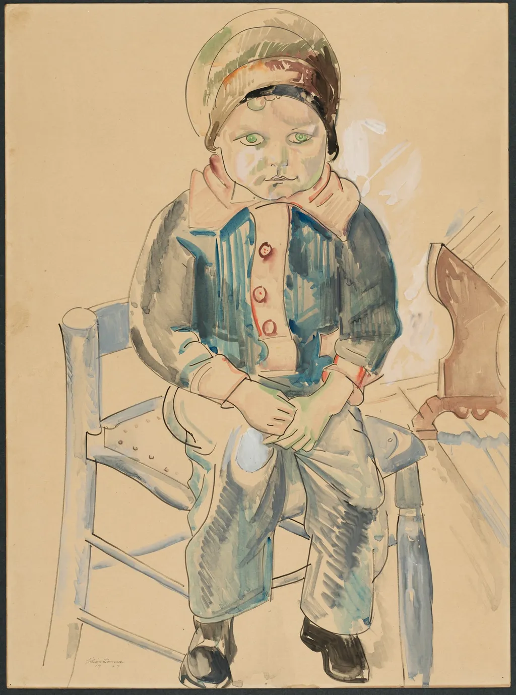 Boy on a Chair, by William Sommer, 1927