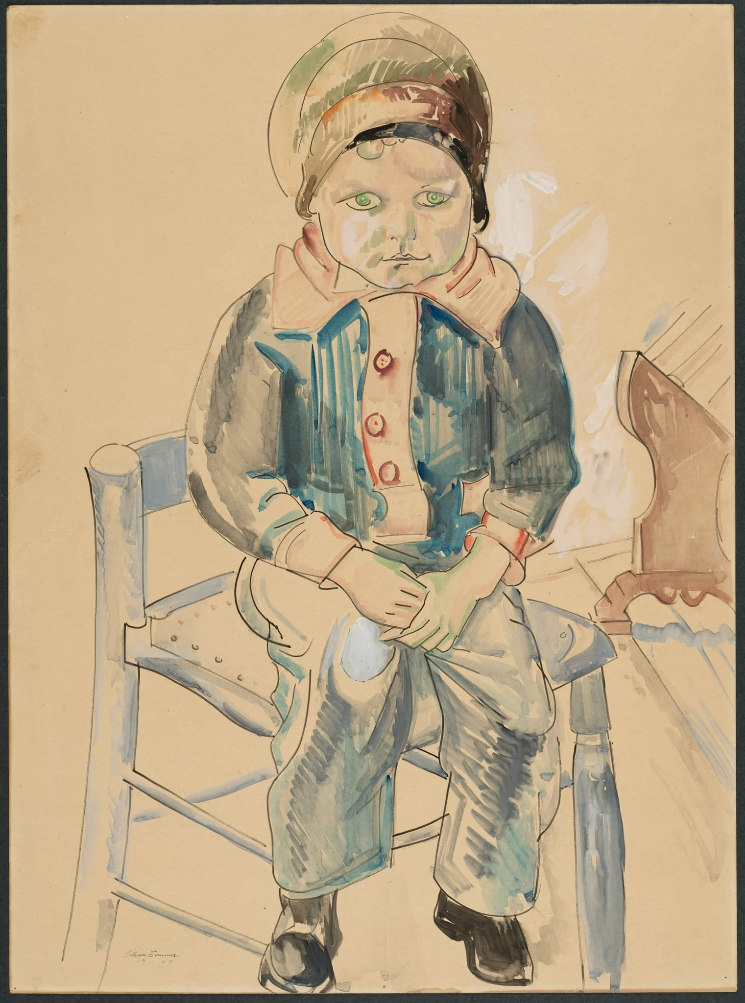 Boy on a Chair, detail