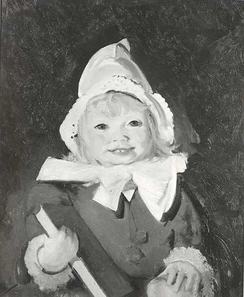 Jean with Blue Book and Apple, detail