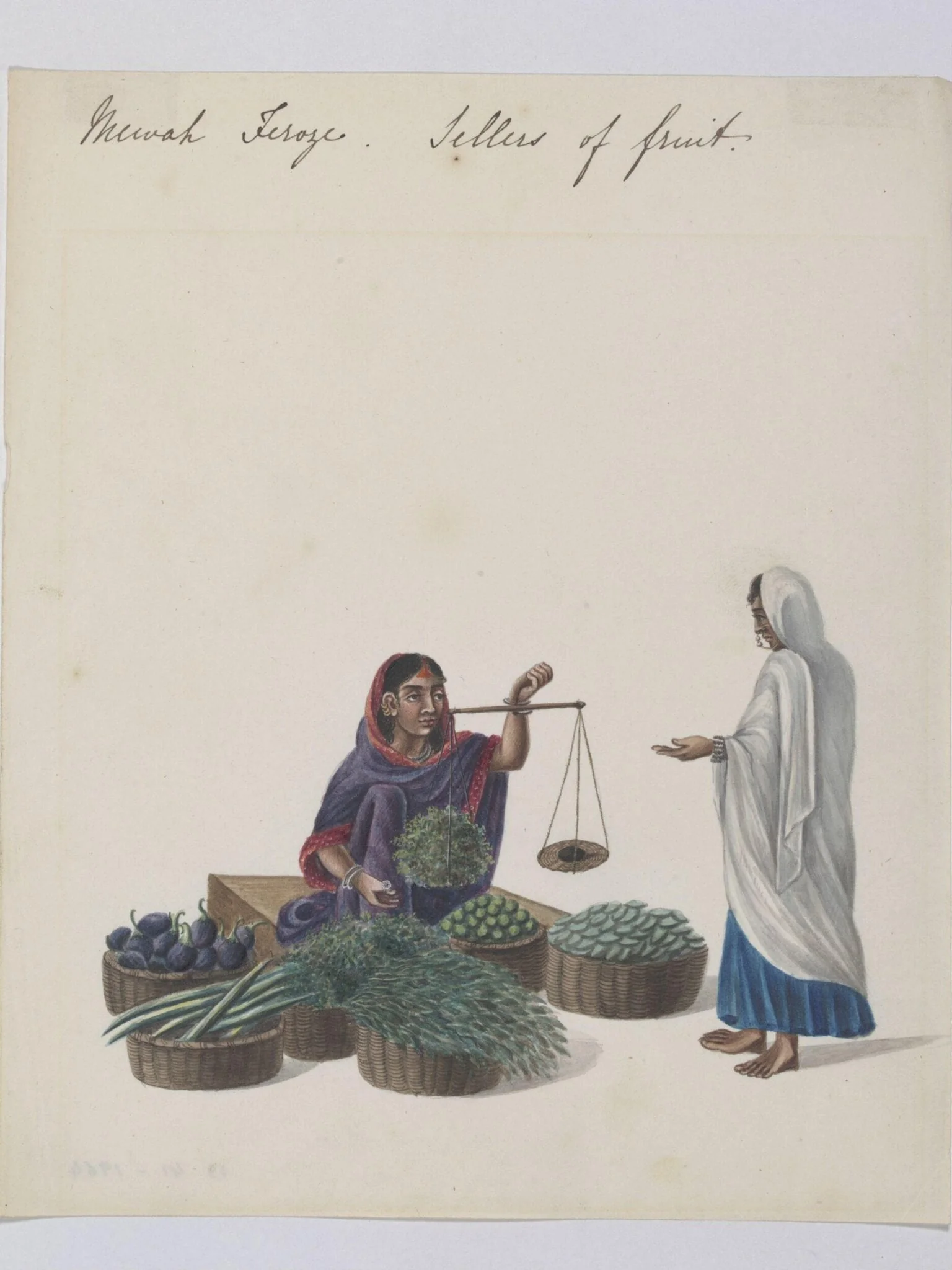 A Vegetable Seller, detail