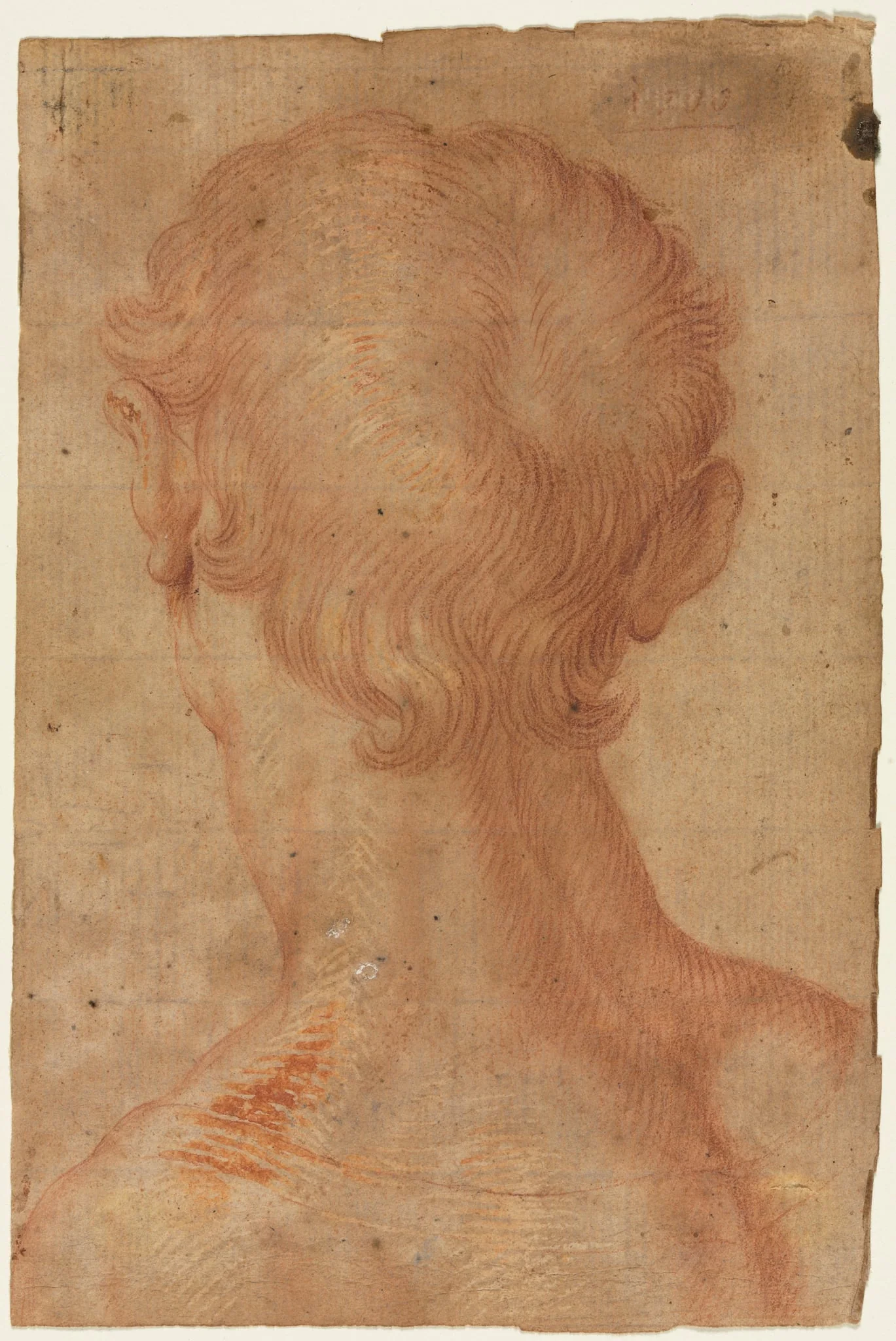 Man's Head from the Back, detail