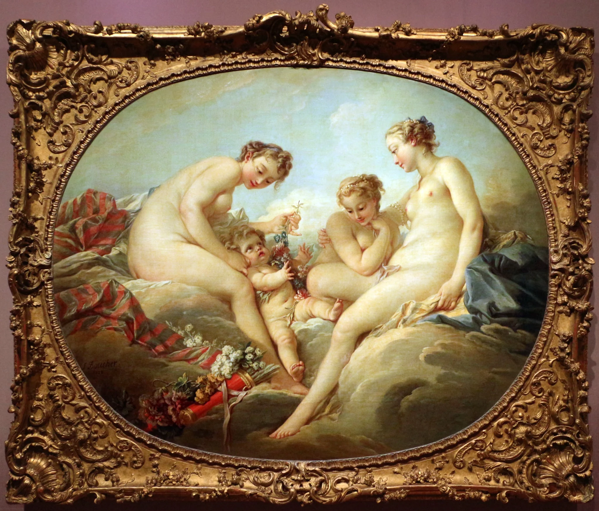 Cupid and the Three Graces, detail