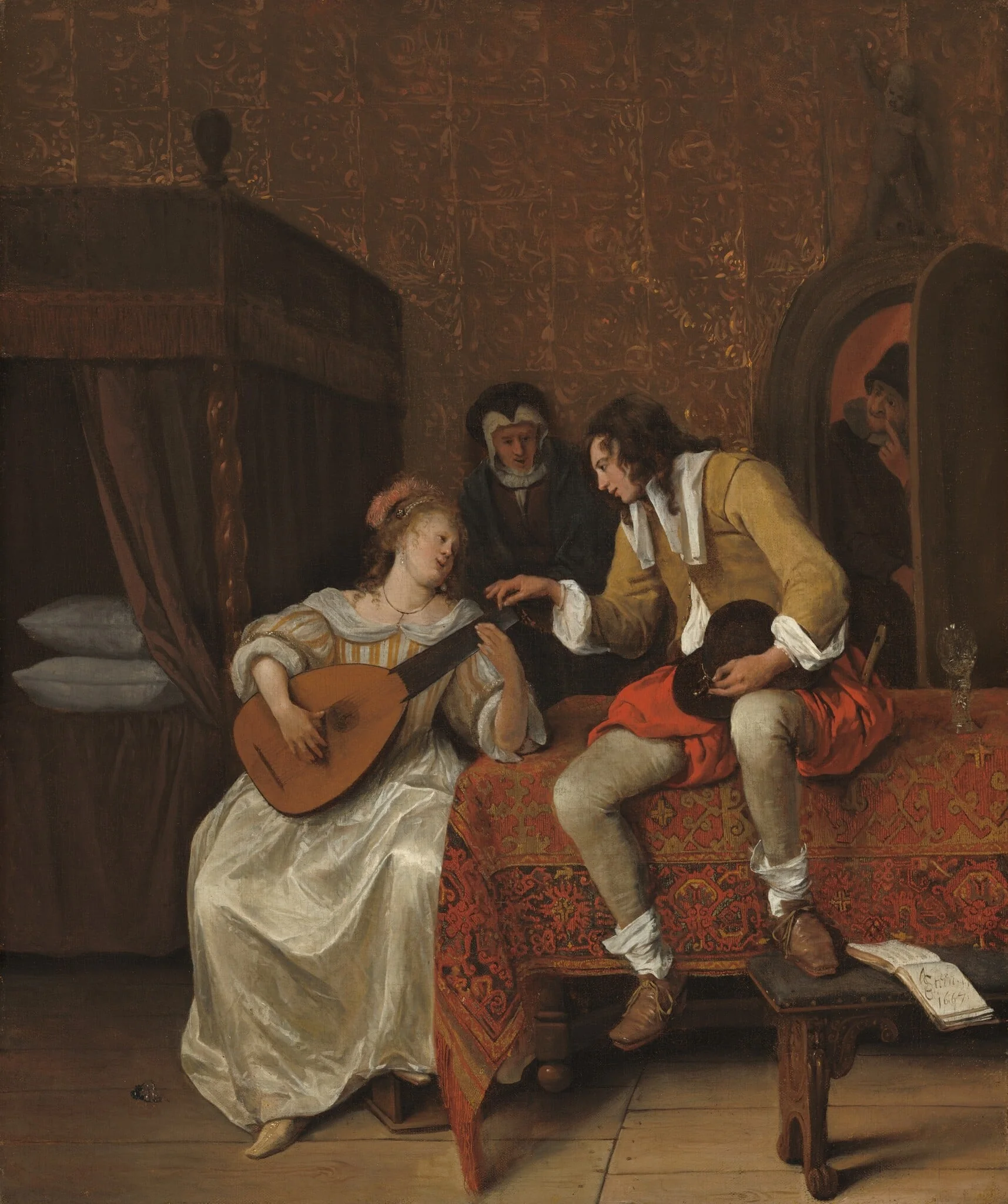Ascagnes and Lucelle (The Music Lesson), detail