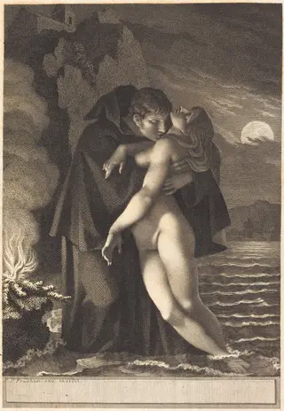 Phrosine and Melidore, by Pierre Paul Prud'hon, ink, 1796