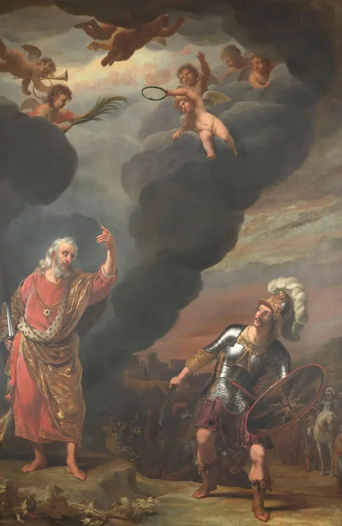 The Captain of God's Army Appearing to Joshua, by Ferdinand Bol, oil, 1662