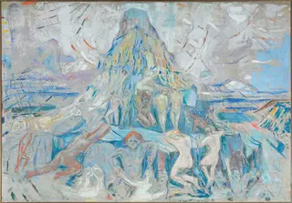 The Human Mountain: Towards the Light, by Edvard Munch, oil, 1927