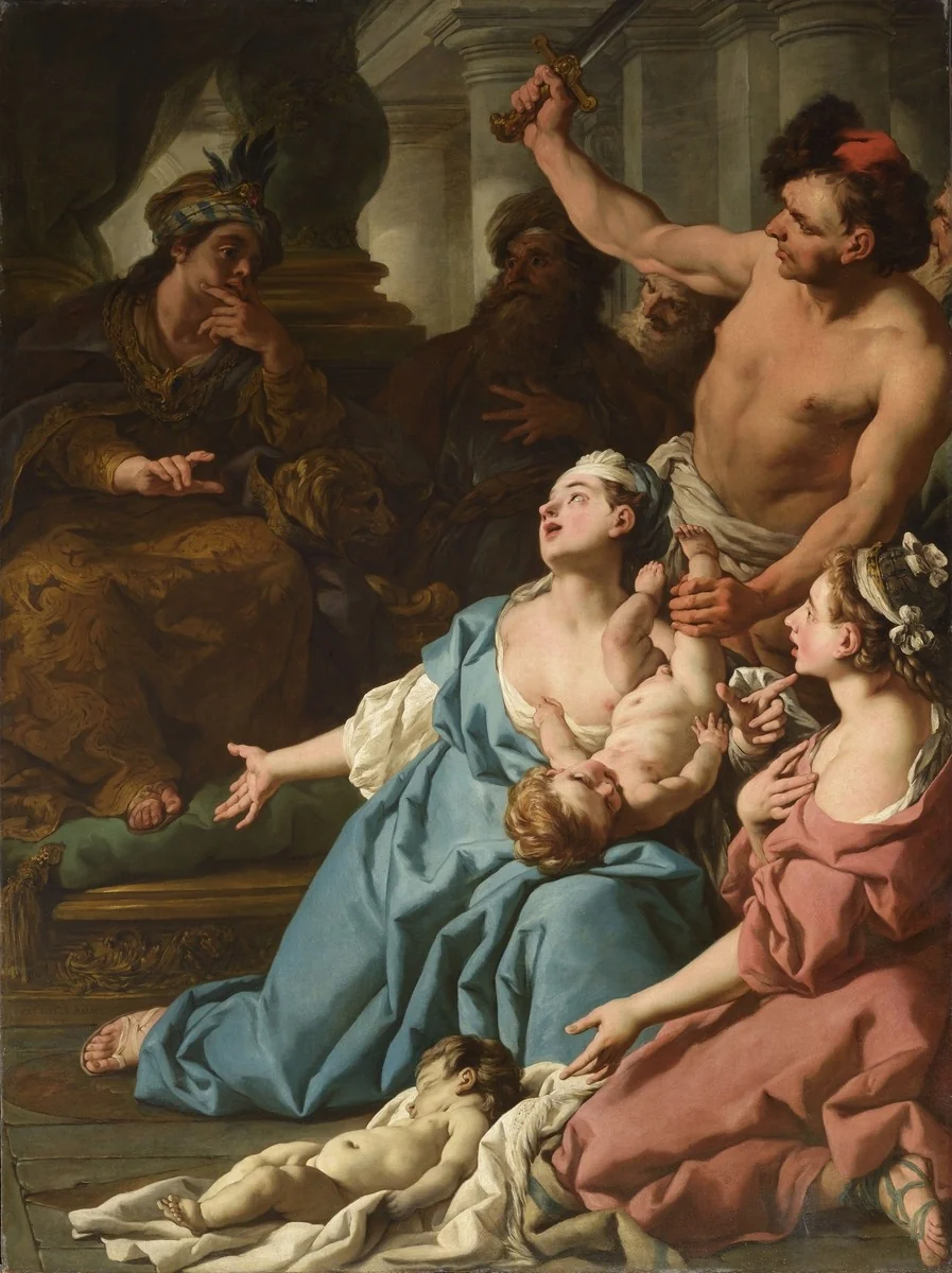The Judgement of Solomon, detail