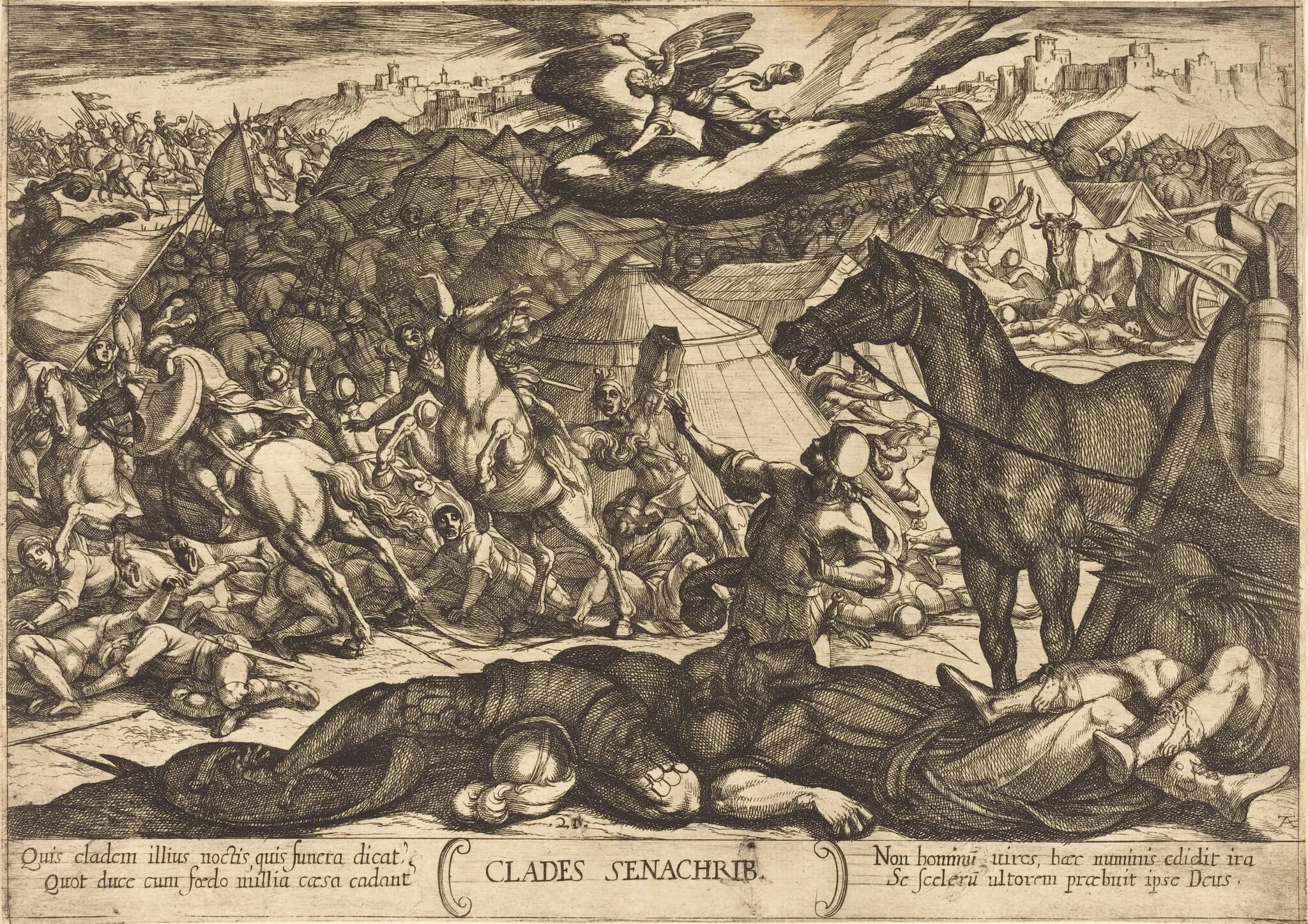The Exterminating Angel Vanquishing the Army of Sennacherib, detail