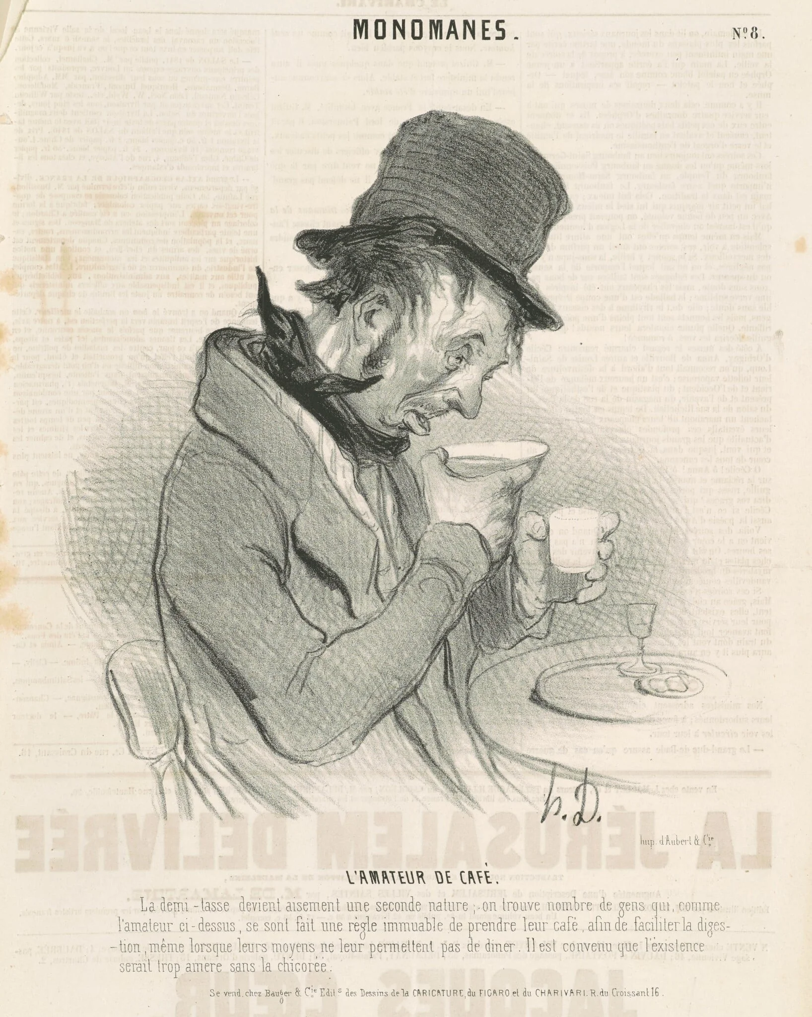 L'amateur de café, detail