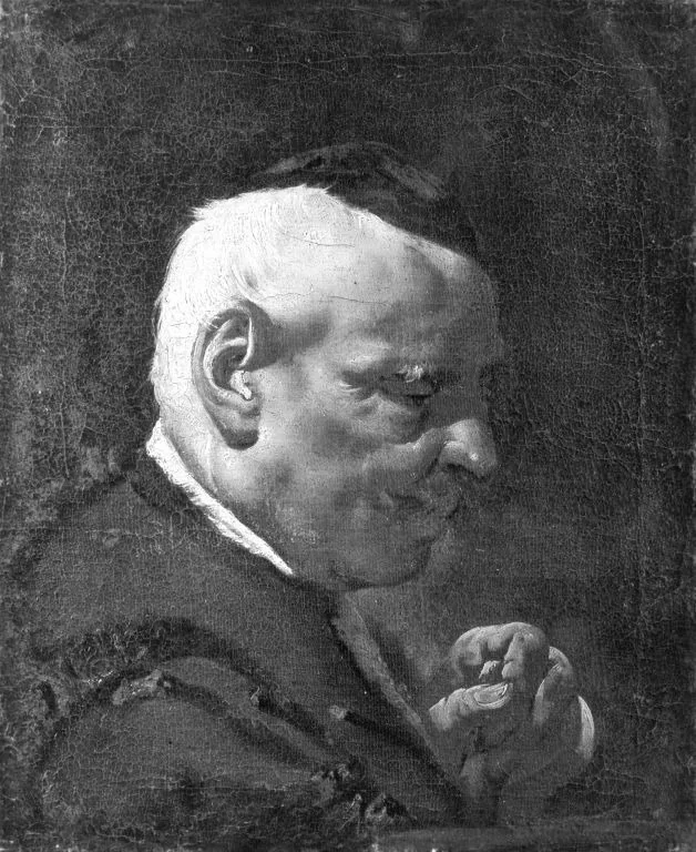 Studienkopf eines alten Mannes, detail