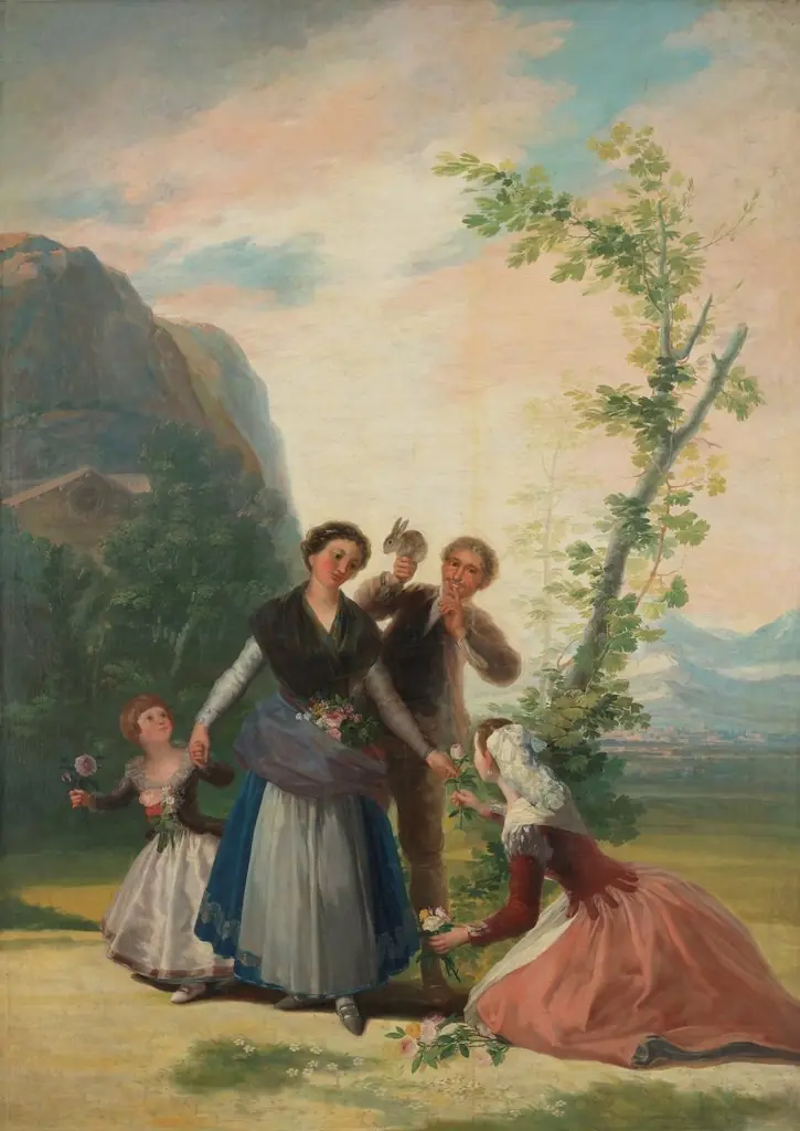 The Flower Girls or Spring, by Francisco Goya, oil, 1794