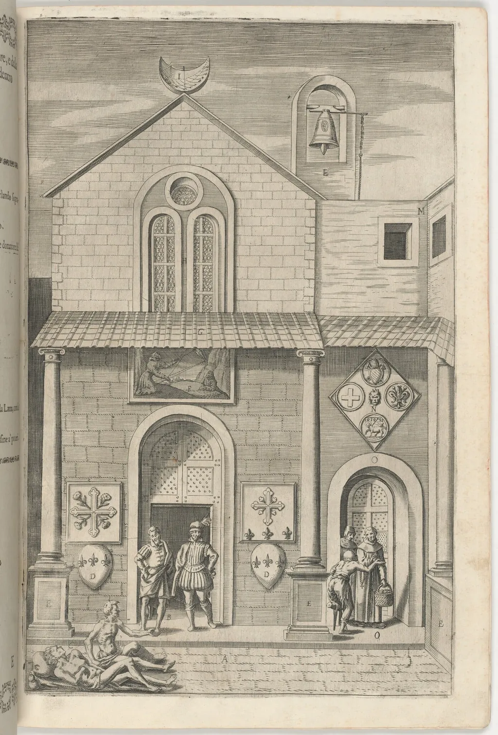 Façade of the Minor Church (Facciata della chiesa minore) [plate E], by Jacopo Ligozzi, ink, 1612