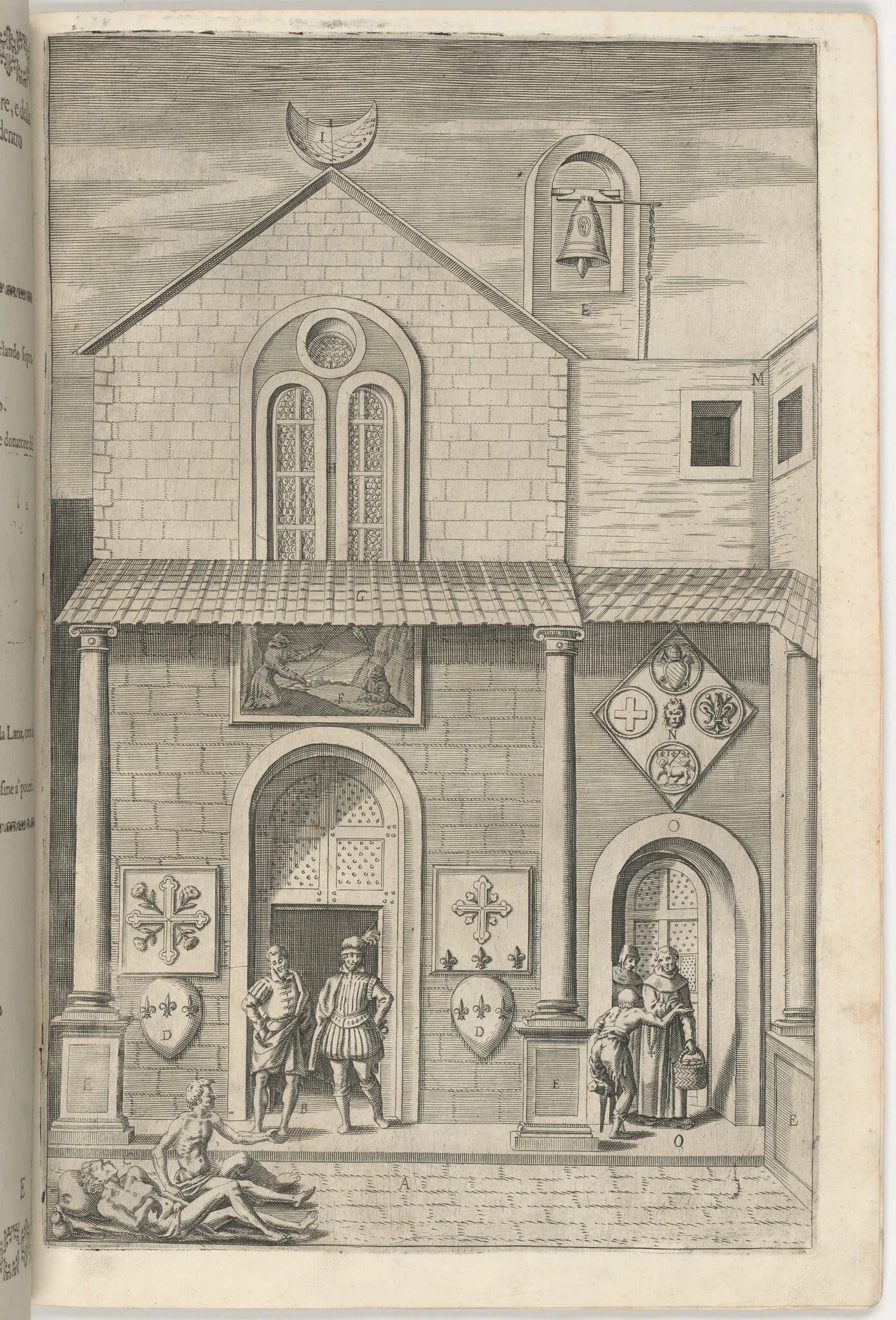 Façade of the Minor Church (Facciata della chiesa minore) [plate E], detail