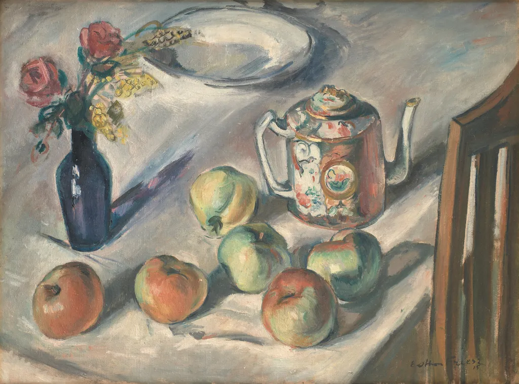 Still Life with Apples, by Othon Friesz, oil, 1915