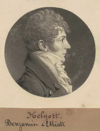Benjamin Elliott, by Charles B. J. Févret de Saint-Mémin, ink, 1809