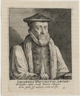 John Whitgift, D.D., Archbishop of Canterbury, by Willem de Passe, ink, 1620