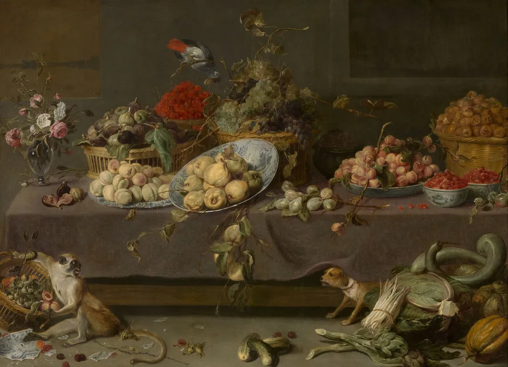 Flowers and Fruit, by Frans Snyders, oil, 1650