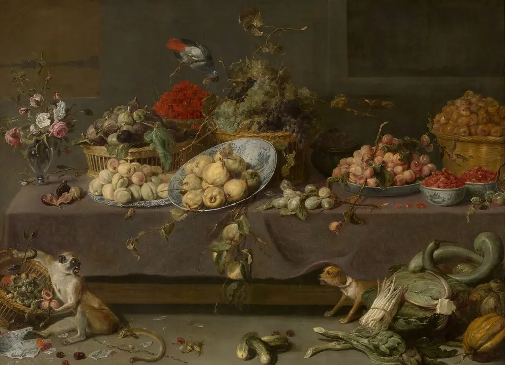 Flowers and Fruit, by Frans Snyders, oil, 1650