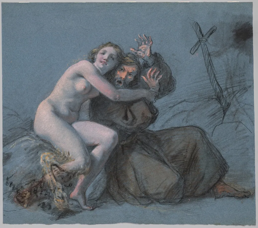 The Temptation of St. Anthony, by Julien Léopold Boilly, 1850