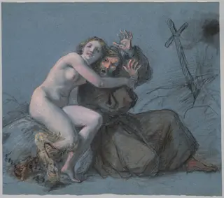 The Temptation of St. Anthony, by Julien Léopold Boilly, 1850