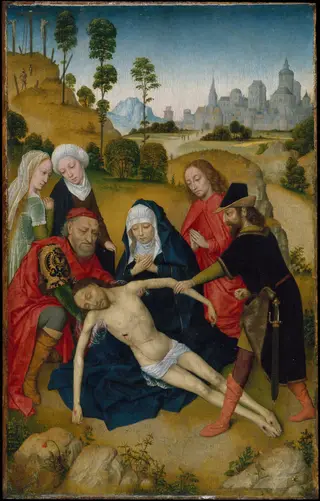 The Lamentation of Christ, by Simon Marmion, oil, 1467