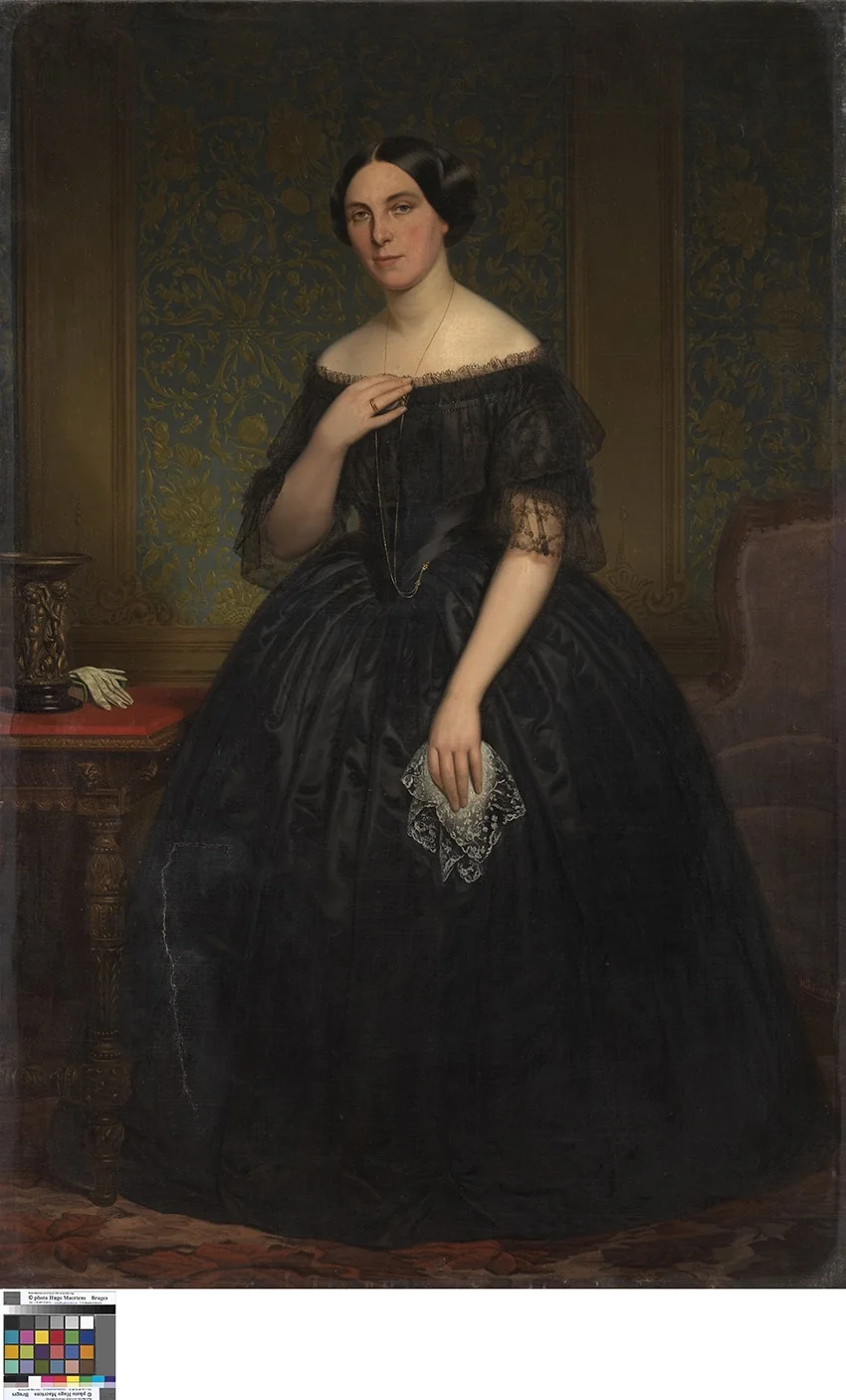 Portret van Beatrix van Herreweghe, detail