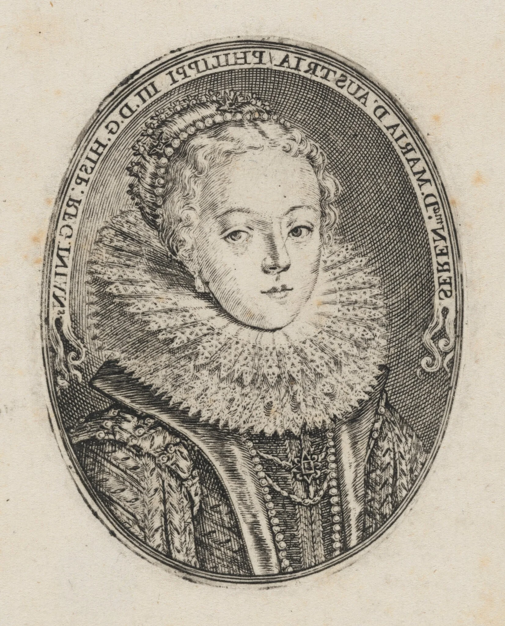Maria of Austria, Infanta of Spain [top half], detail