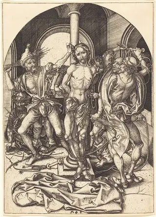 The Flagellation, by Martin Schongauer, ink, 1480