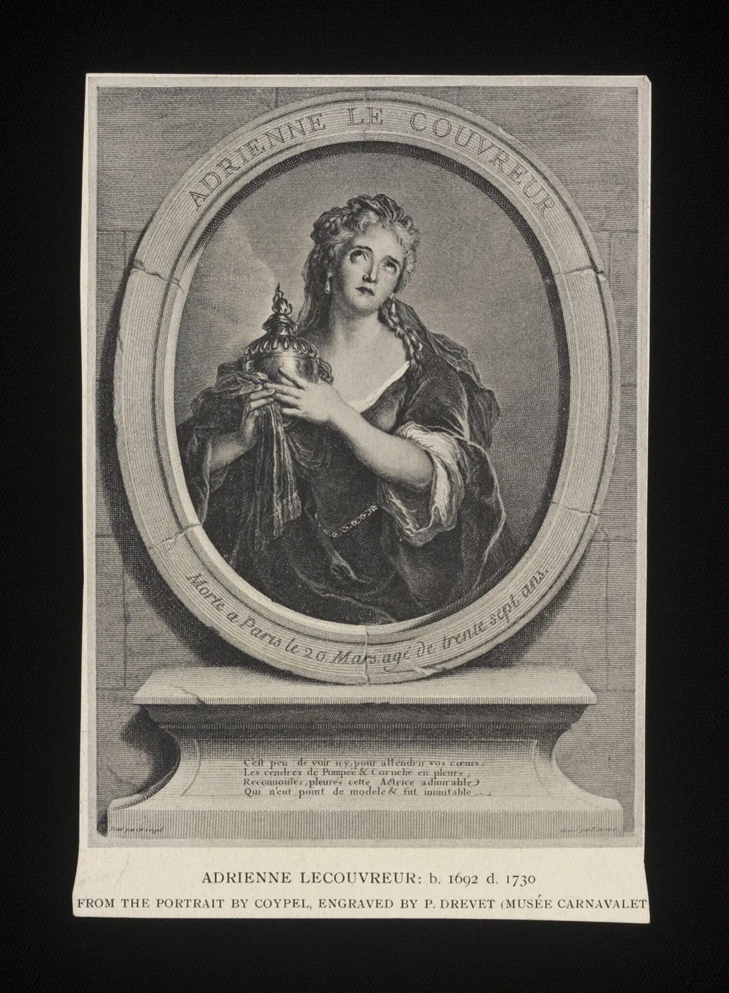 Adrienne Le Couvreur, by Pierre Drevet