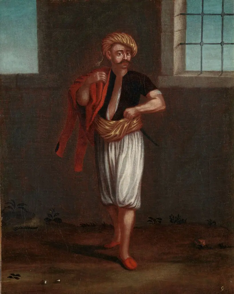 An Albanian Sailor, by Jean Baptiste Vanmour, oil, 1718