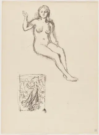 Etude, by Pierre Puvis de Chavannes, ink, 1895