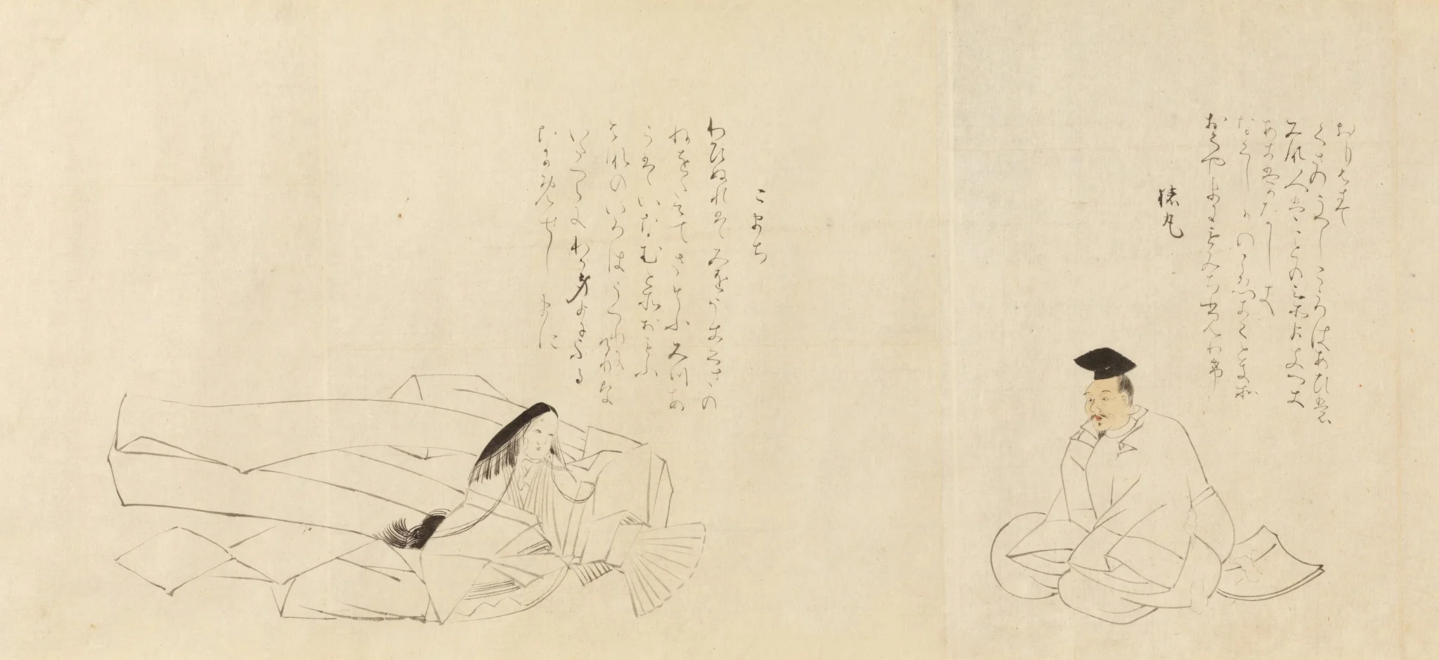The Thirty-Six Poetic Immortals (Sanjūrokkasen), detail