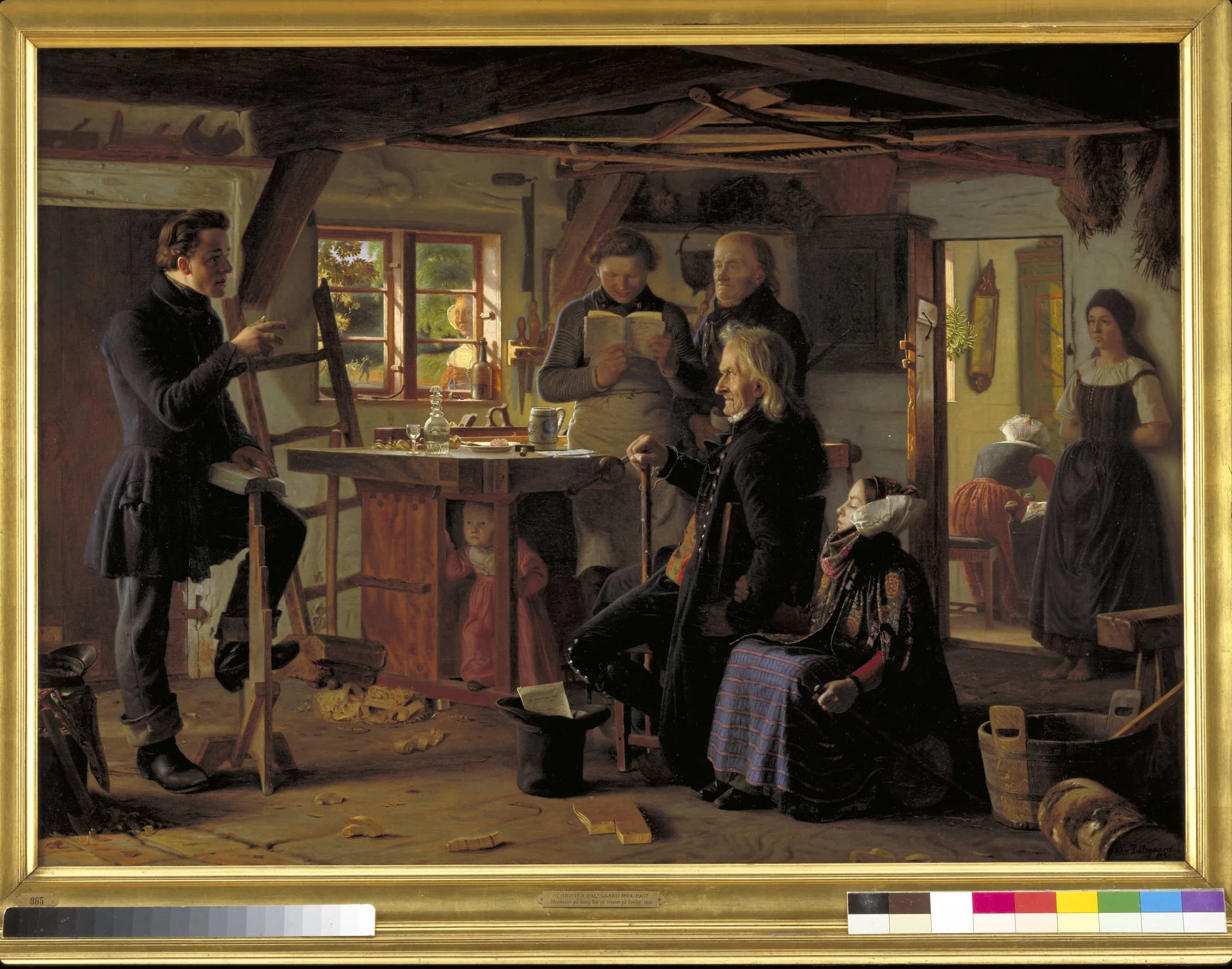 Mormons Visiting a Country Carpenter, detail