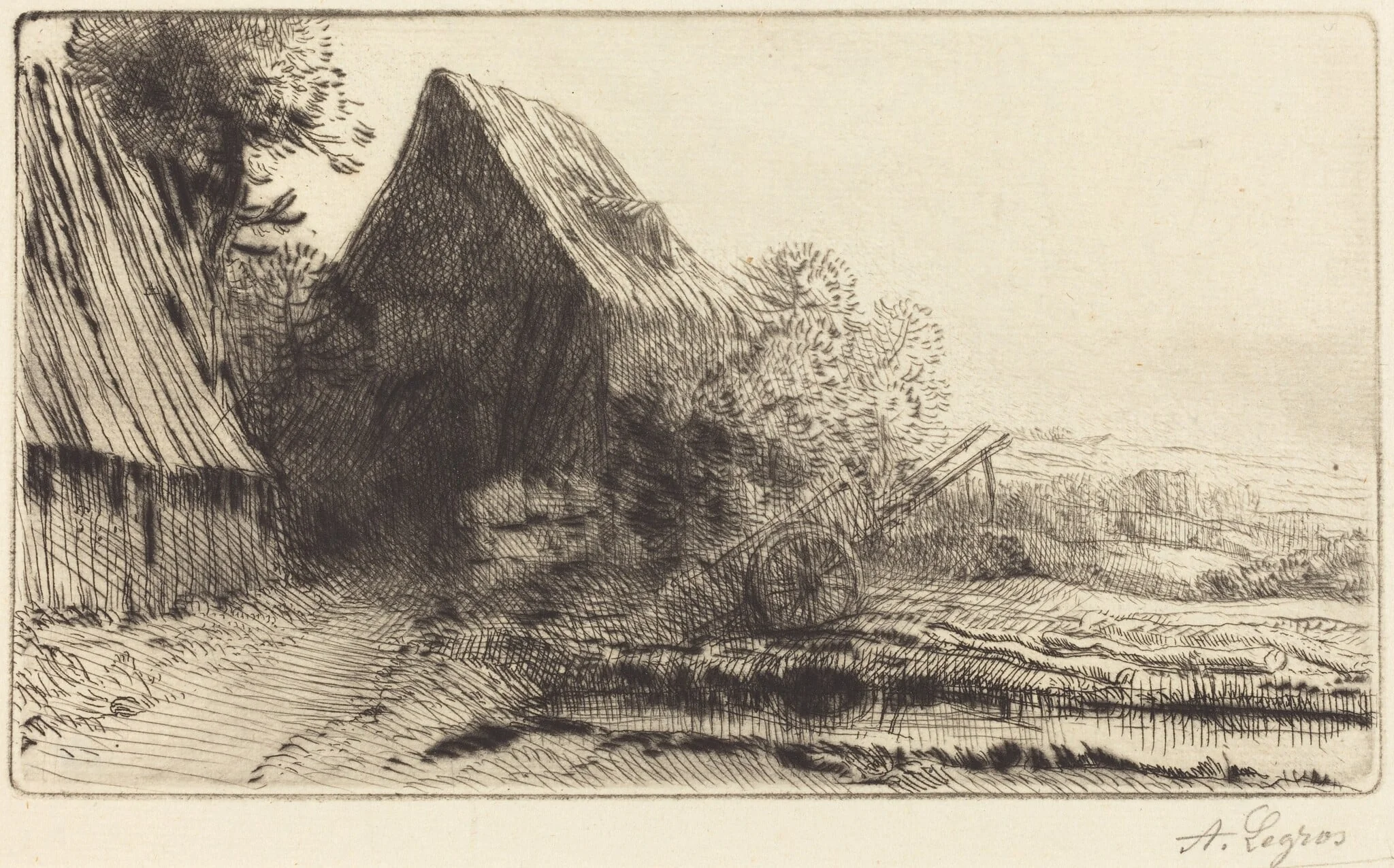 Wheelwright's Home (La maison du charron), detail