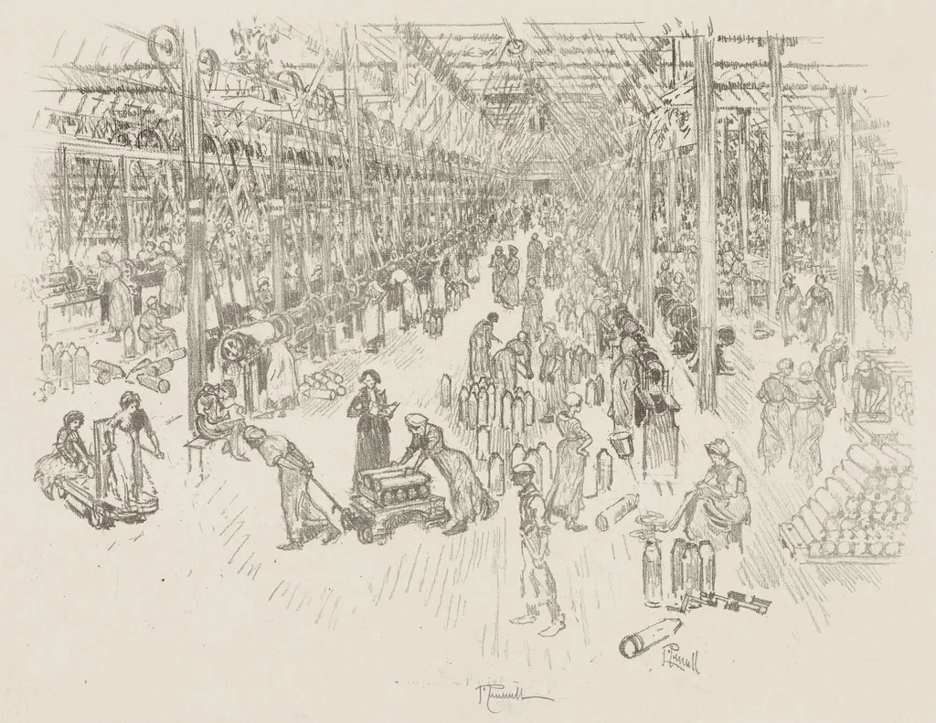 English War Work:  The Bay of the Thousand Girls, by Joseph Pennell, 1916