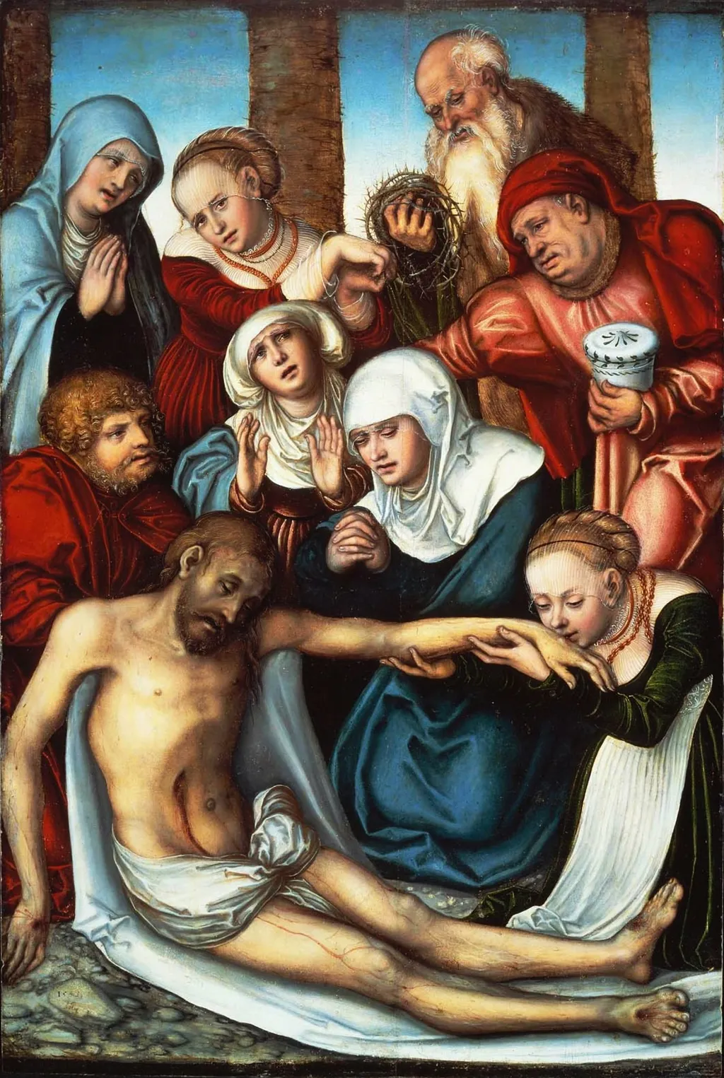 The Lamentation, by Lucas Cranach the Elder, oil, 1538