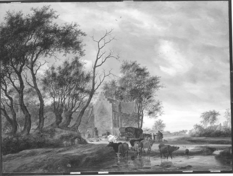 Halt vor der Herberge, detail