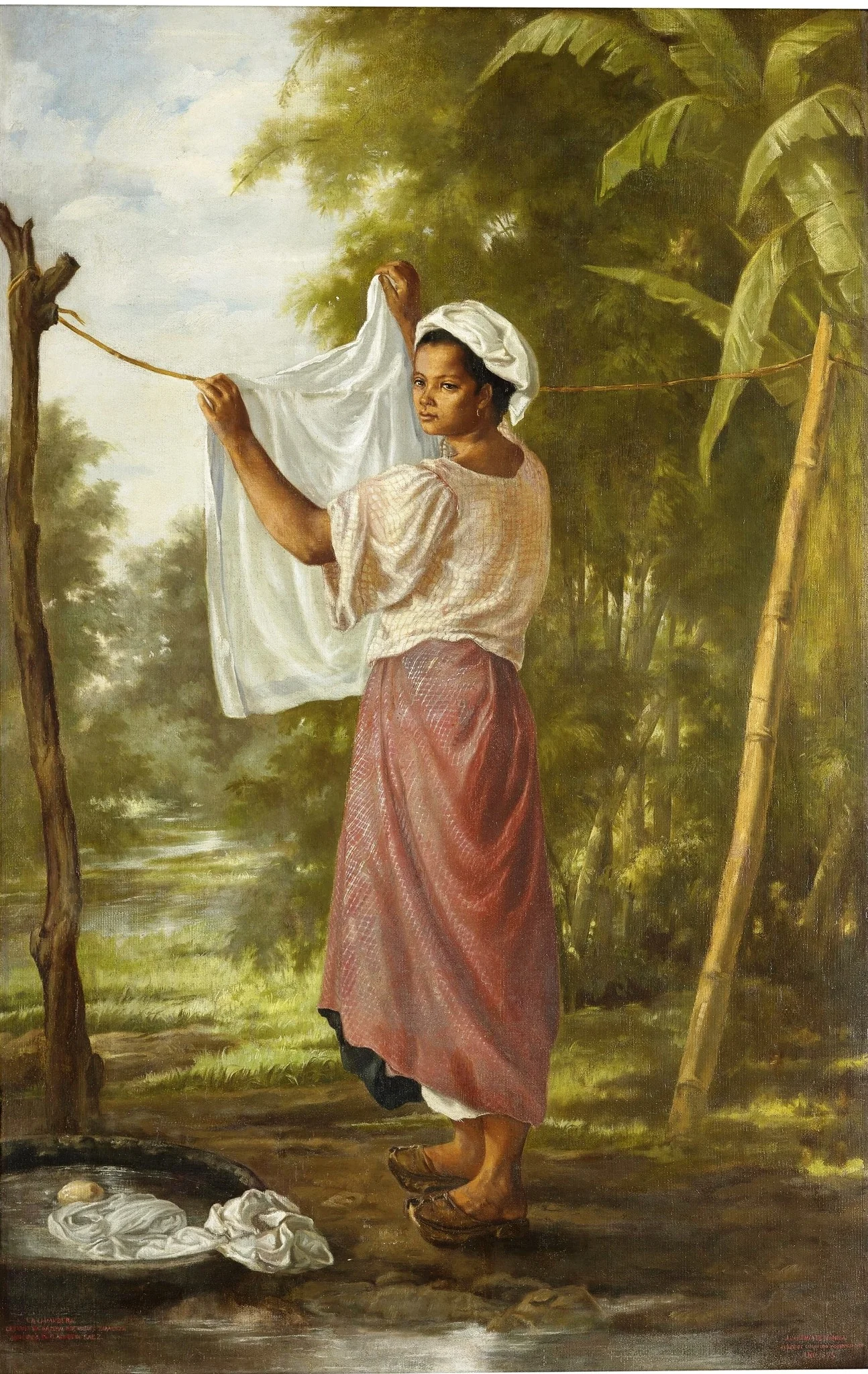 La lavandera, detail