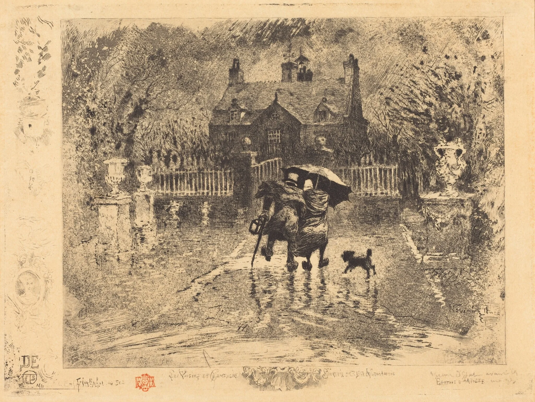 Les Voisins de Campagne (Country Neighbors), detail