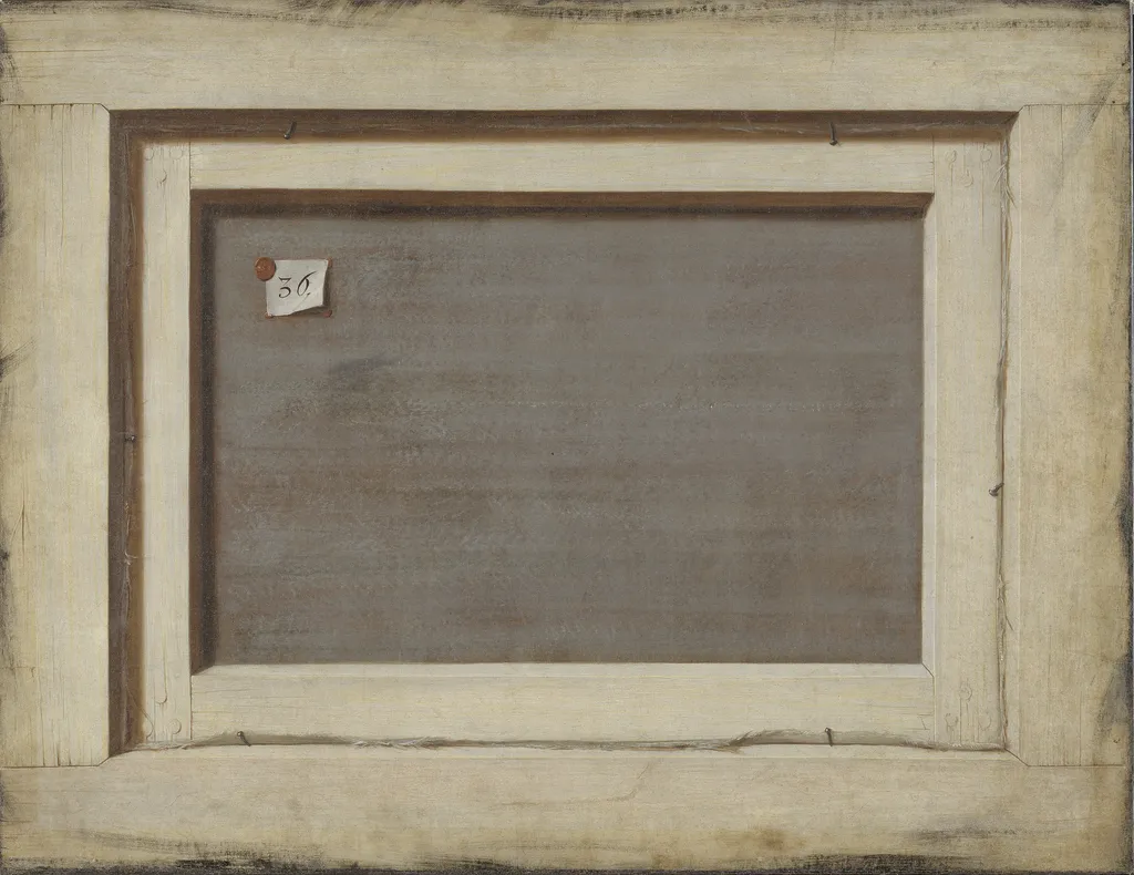 Trompe l'oeil. The reverse of a framed painting., by Cornelis Norbertus Gijsbrechts, oil, 1670