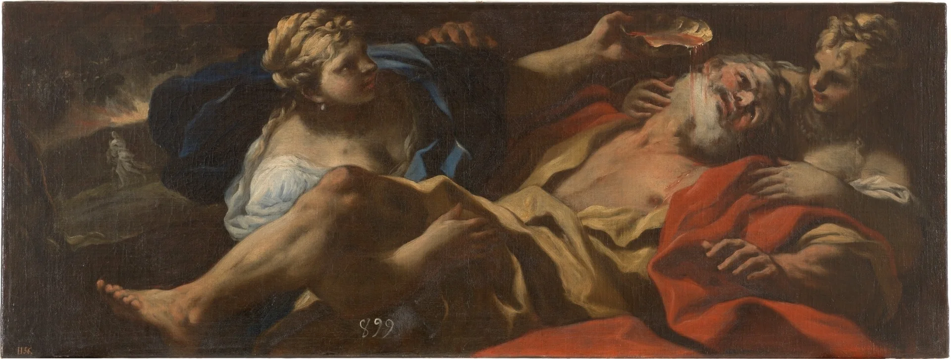 Lot embriagado por sus hijas, detail