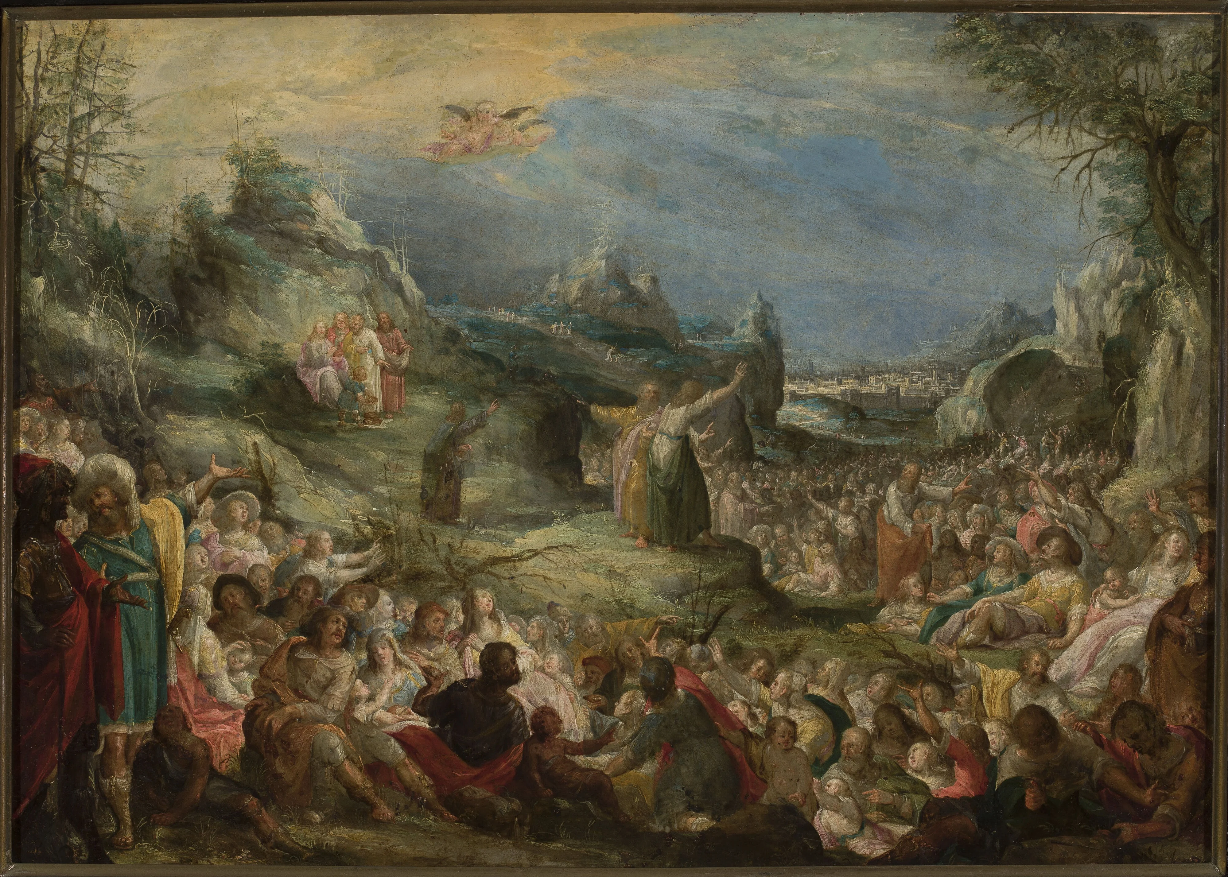 Miracle of the multiplication of bread, detail
