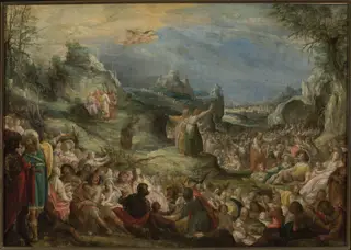 Miracle of the multiplication of bread, by Vitus Heinrich, oil, 1640
