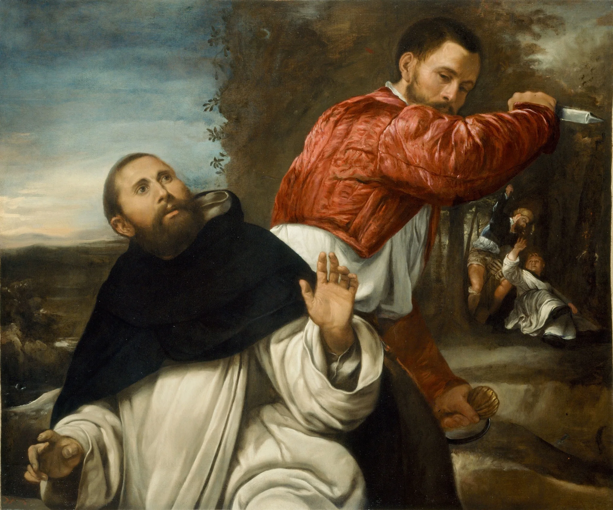 The Death of St. Peter Martyr, detail