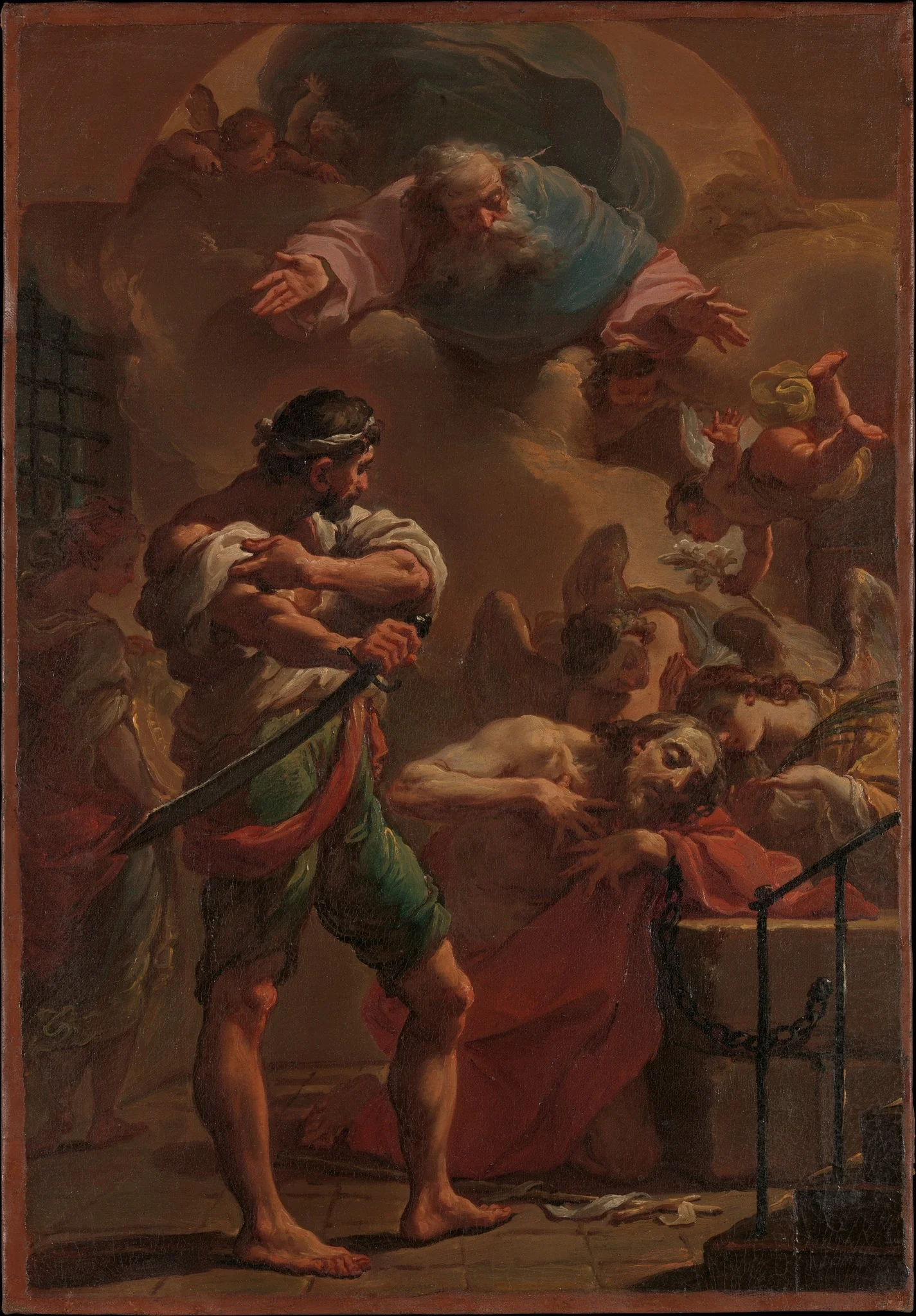 The Execution of Saint John the Baptist, detail