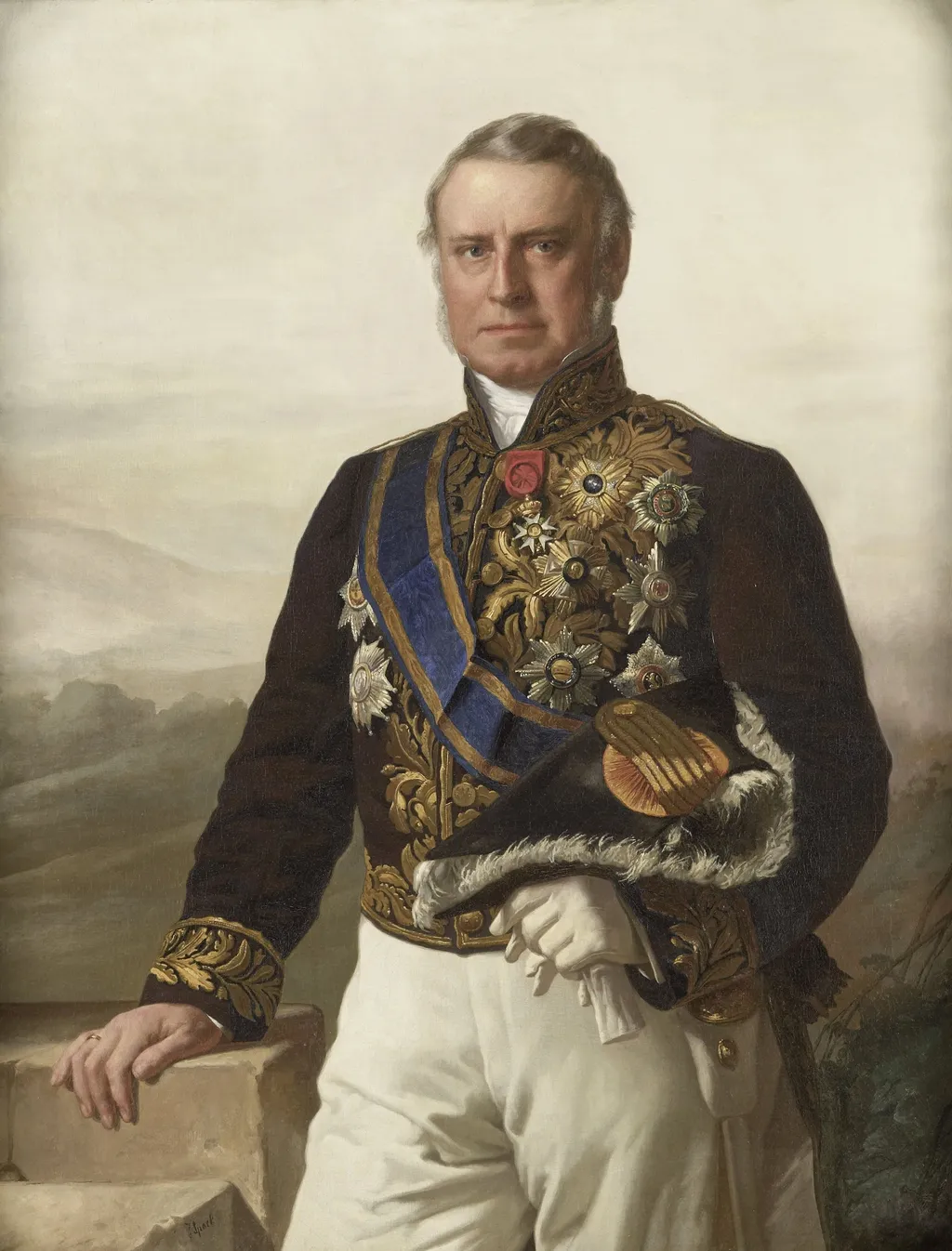 Charles Ferdinand Pahud (1803-73). Gouverneur-generaal (1855-61), by Jacob Spoel, oil, 1863