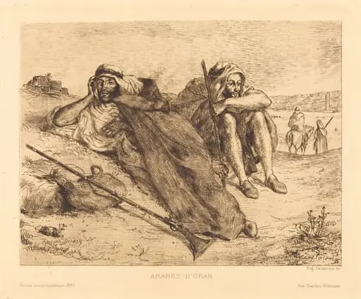 Arabes d'Oran, by Eugène Delacroix, ink, 1833